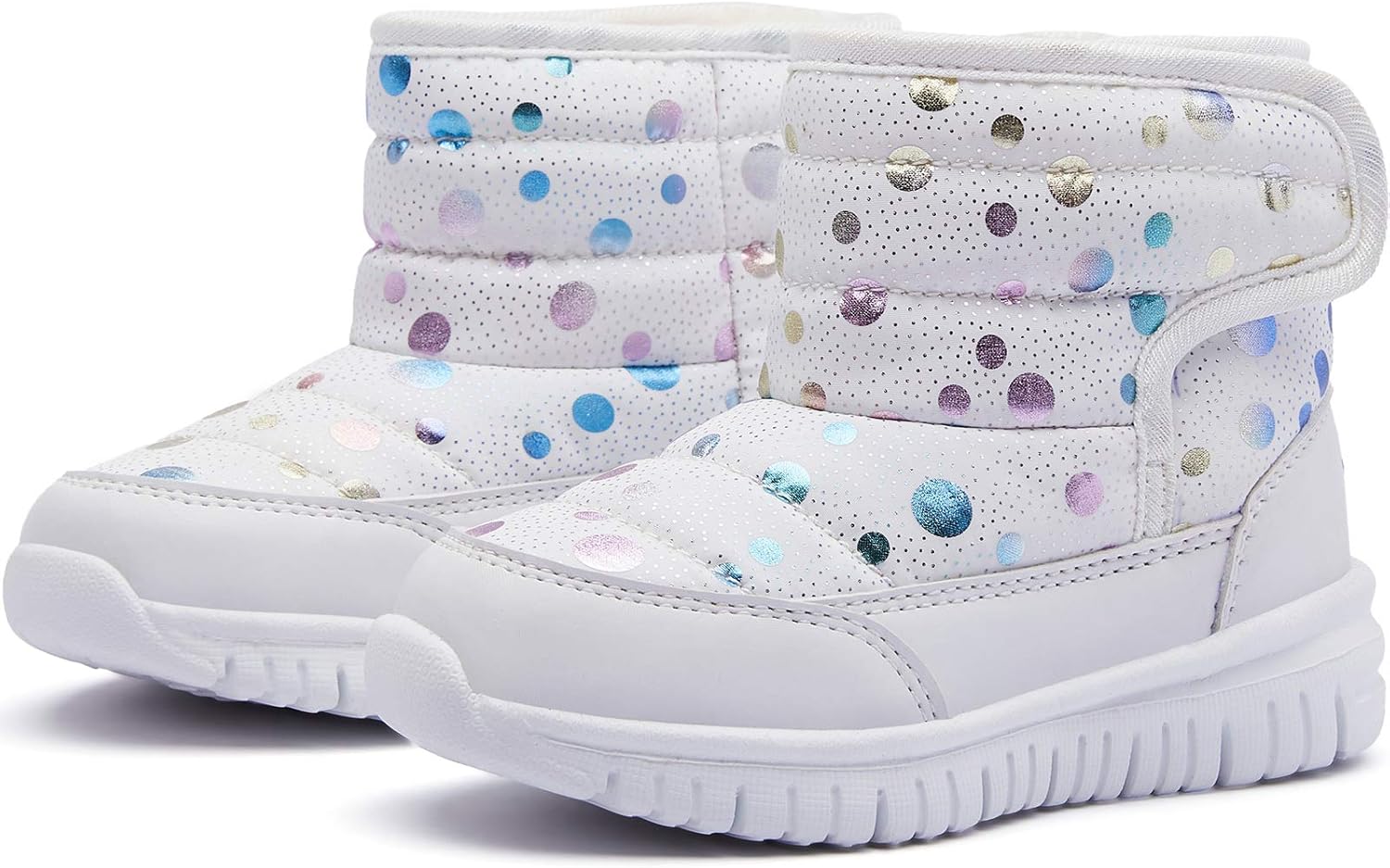 HOBIBEAR Boys Girls Toddler Snow Boots Waterproof Slip Resistant