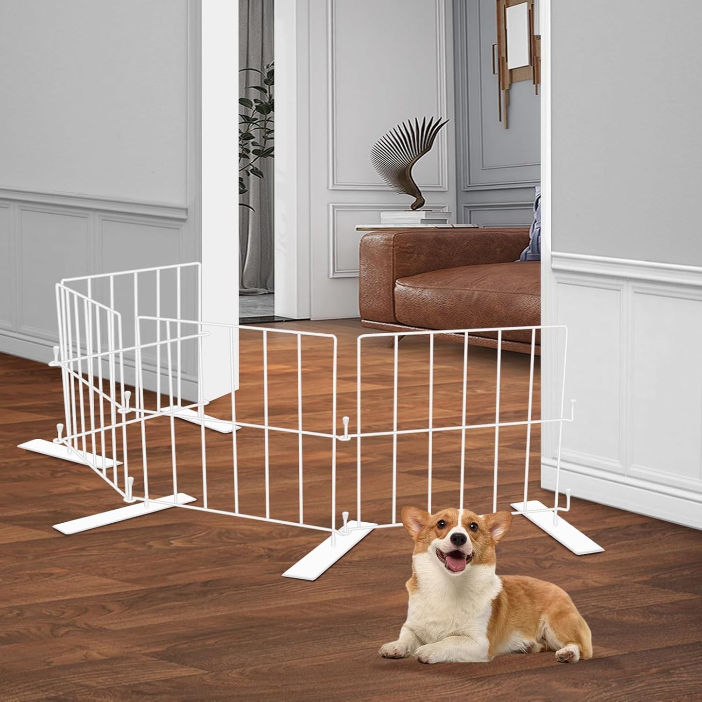 Short Puppy Gate - 17 Inch Height, Expands Up to 48 Inches