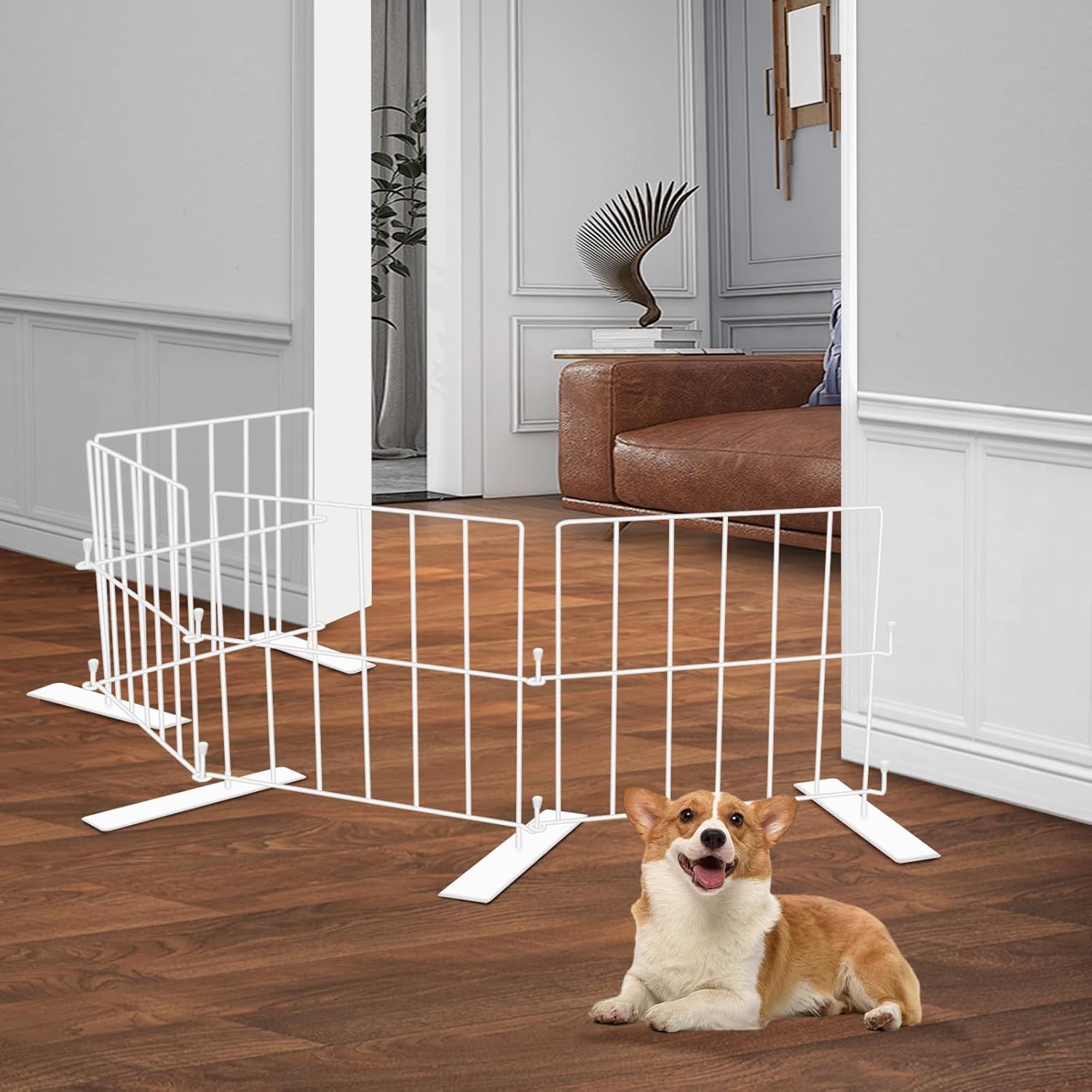 Short Puppy Gate - 17 Inch Height, Expands Up to 48 Inches