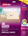 Avery Matte Clear Address Labels 1 in x 2-5/8 in - Sleek Mailing Look
