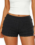 Ruffle Shorts for Women Low Rise Lace Bloomers - Soft Lined