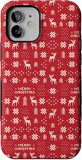 Casely iPhone 12/12 Pro Case - Bold Protective Knit Holiday Case