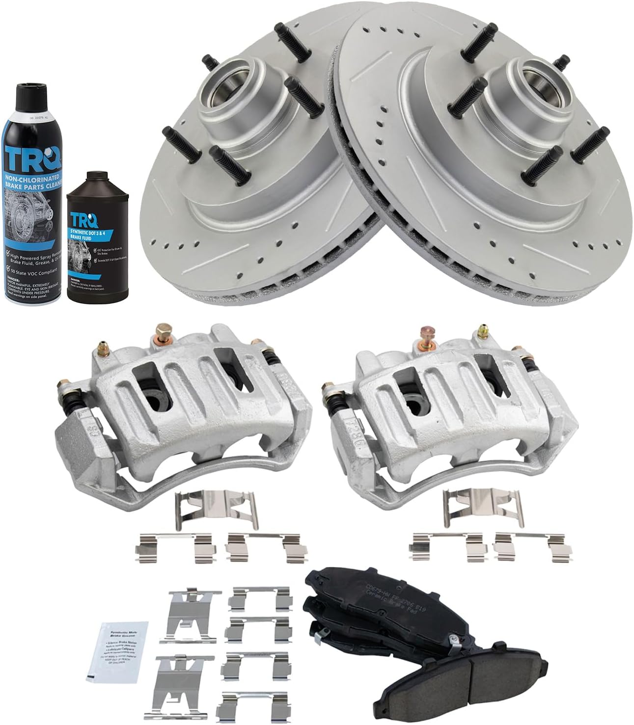 TRQ Front Performance Brake Pad & Rotor Kit for Ford F-150