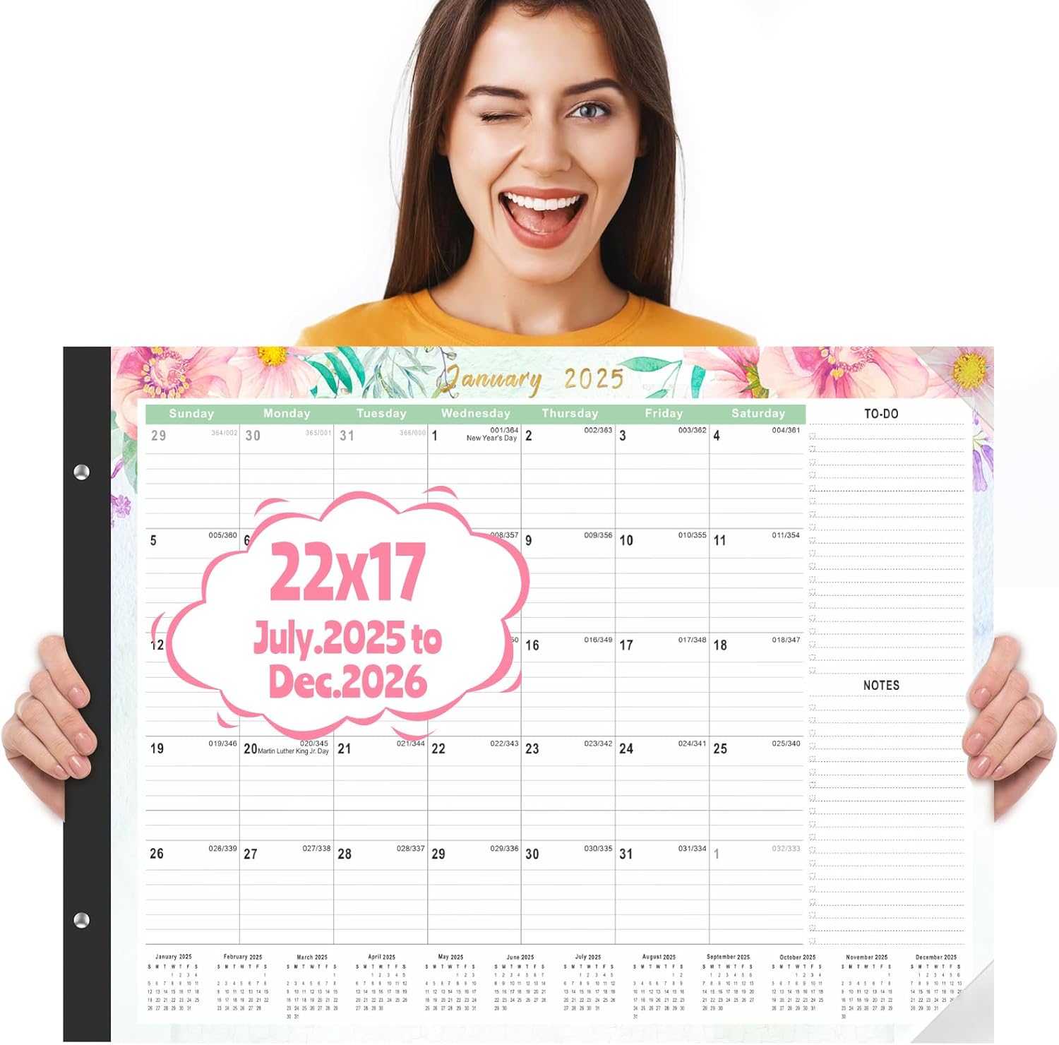 Large 18-Month Gannyfer Desk Calendar for Perfect Planning
