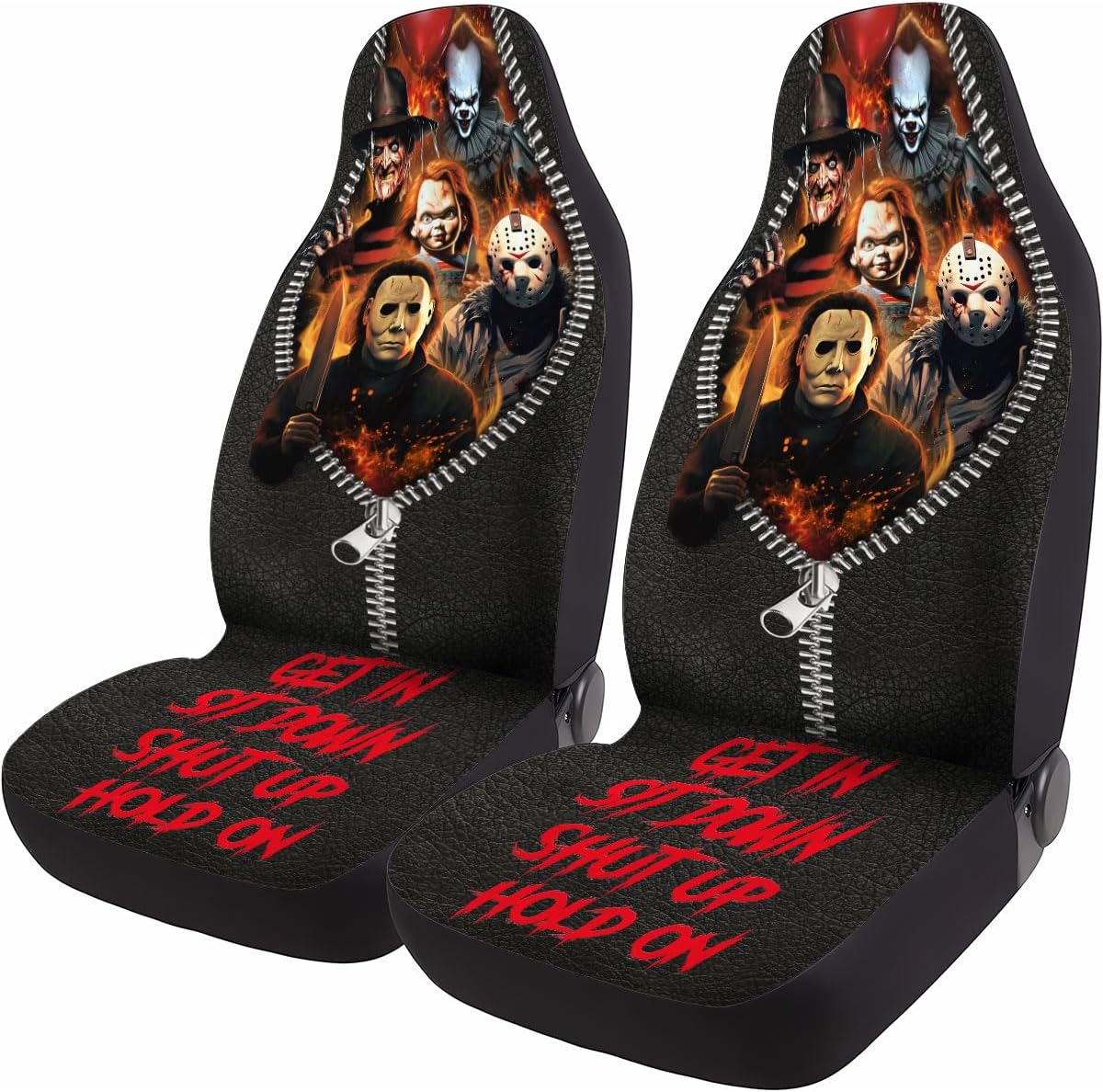 Horror Movie Characters Car Seat Covers for Trucks and SUVs