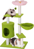 Flower Cat Tree with 3 Scratching Posts - Cozy Indoor Condo