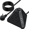 Tower Surge Protector Power Strip 9 Outlets with USB C - Space-Saving