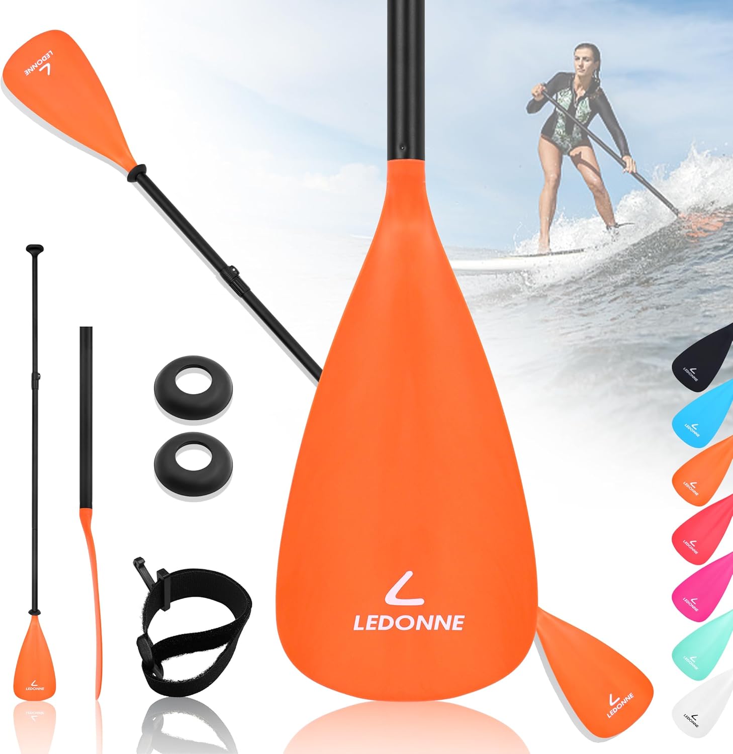 LEDONNE SUP Paddle: Lightweight Adjustable Kayak Paddle