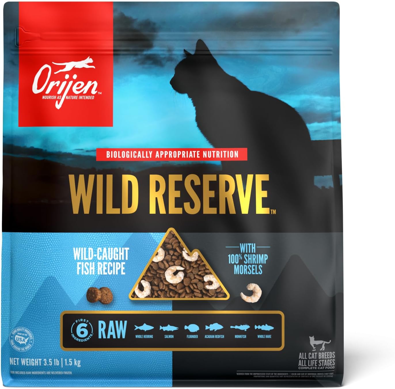 ORIJEN Wild Reserve Wild-Caught Fish Recipe for Healthy Cats