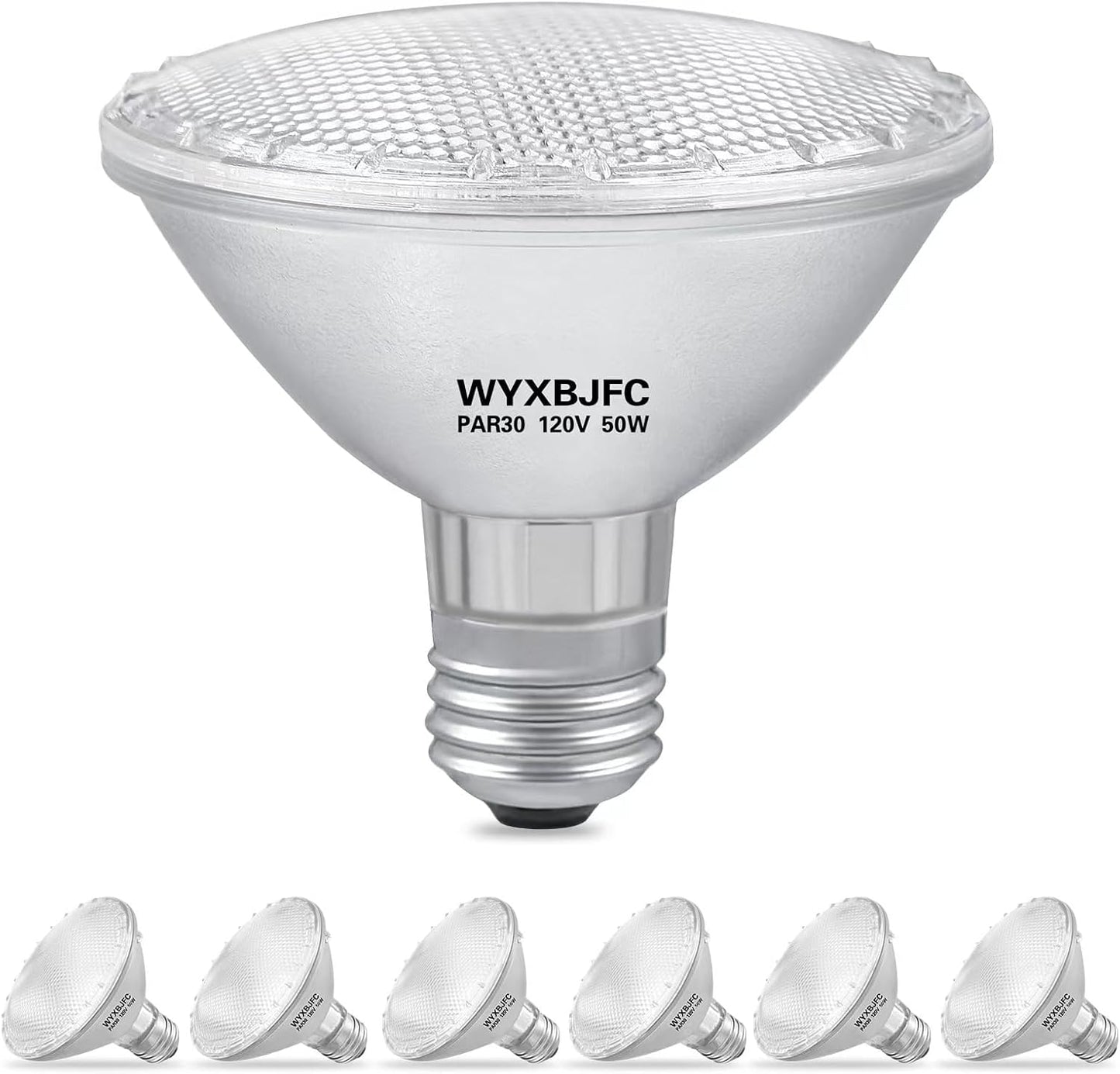 Par30 50W Halogen Light Bulbs - Short Neck Flood Light Pack