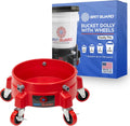 Grit Guard Bucket Dolly with Wheels - Rolling Detailing Wash Bucket