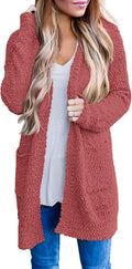 MEROKEETY Women's Long Sleeve Chunky Knit Open Front Cardigan - Cozy