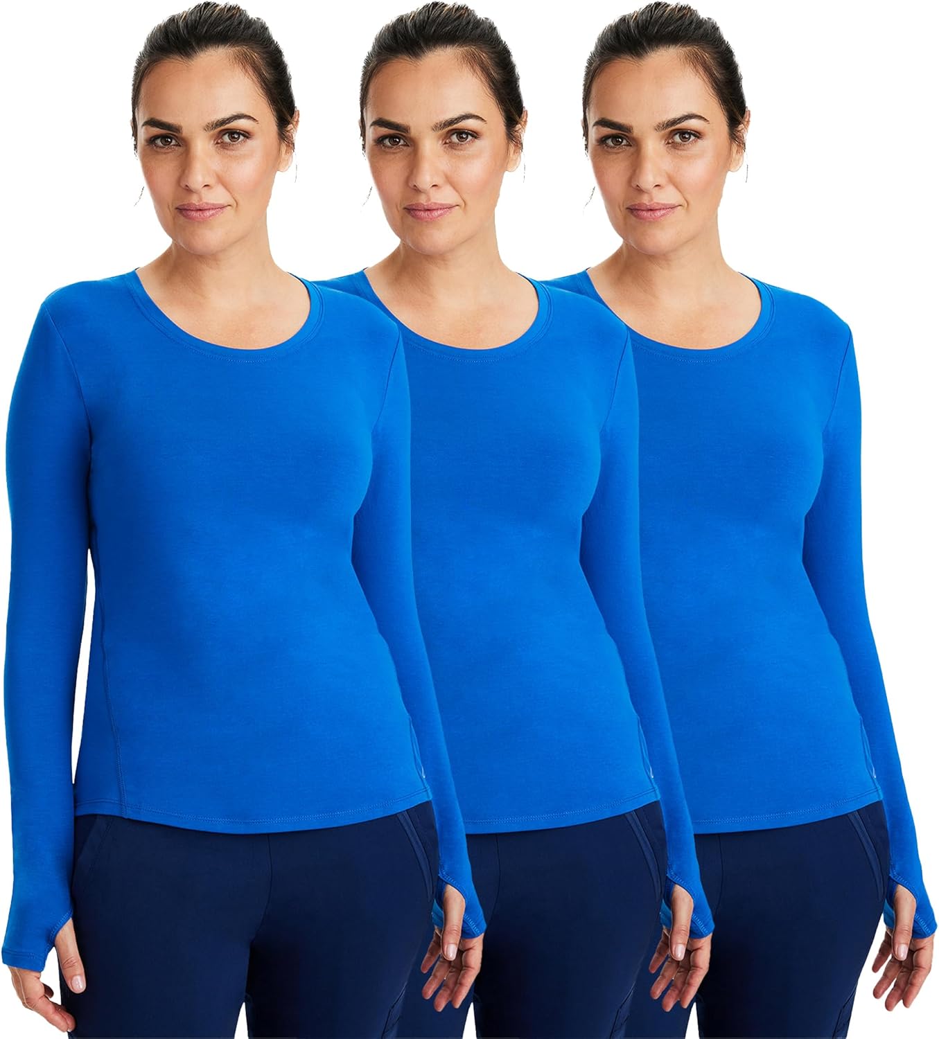 Mackenzie Women's Long Sleeve Tee with Thumbholes for Comfort
