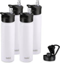 Insulated Water Bottle 22 oz Double Wall Stainless Steel - Keeps Hot