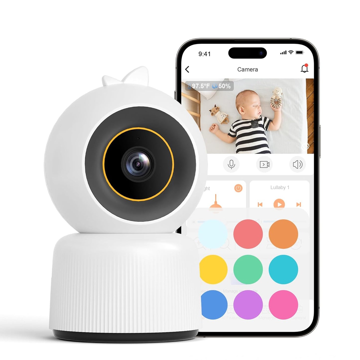 Cheego Smart Baby Monitor: HD Video, 2-Way Talk, Night Vision