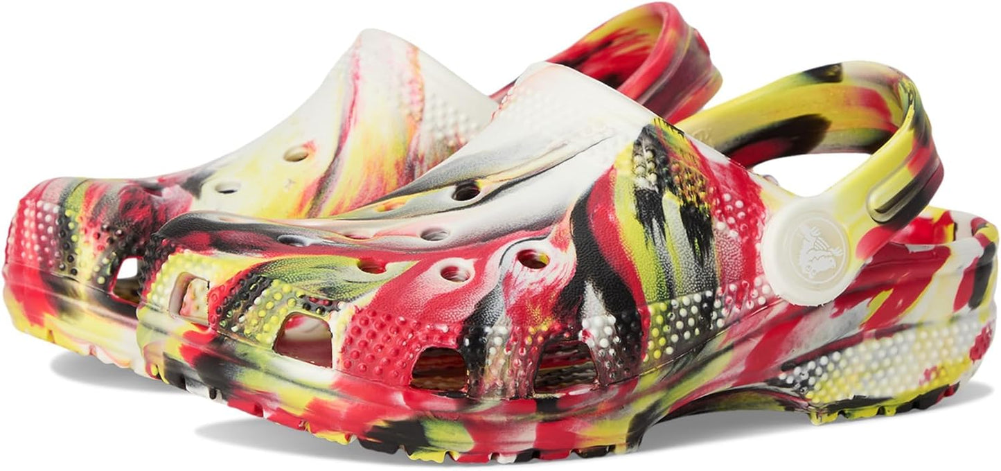 Crocs Kids' Classic Marbled Tie-Dye Clog for Adventurous Play