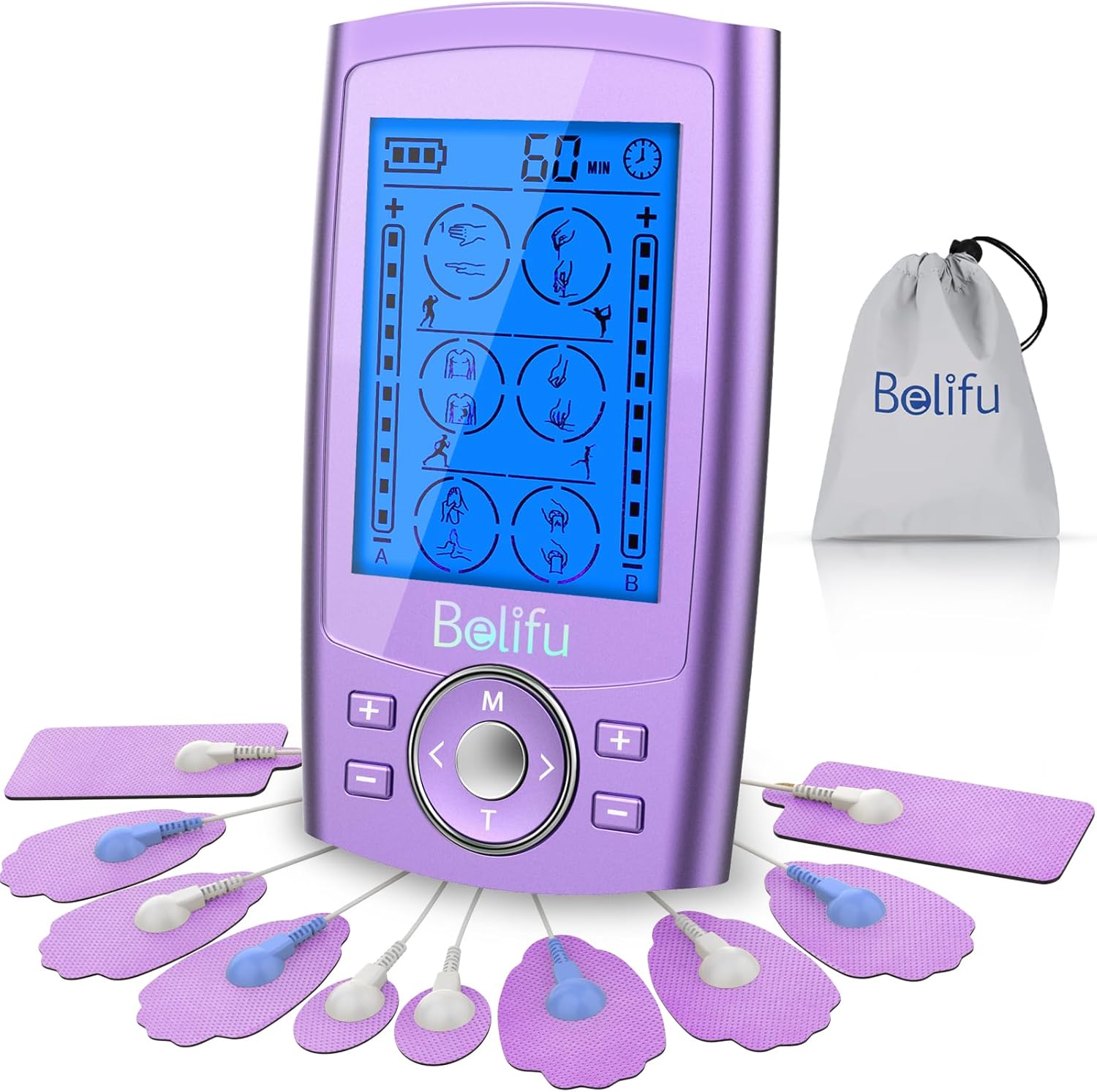 Belifu TENS & PMS Muscle Stimulator for Pain Relief Therapy