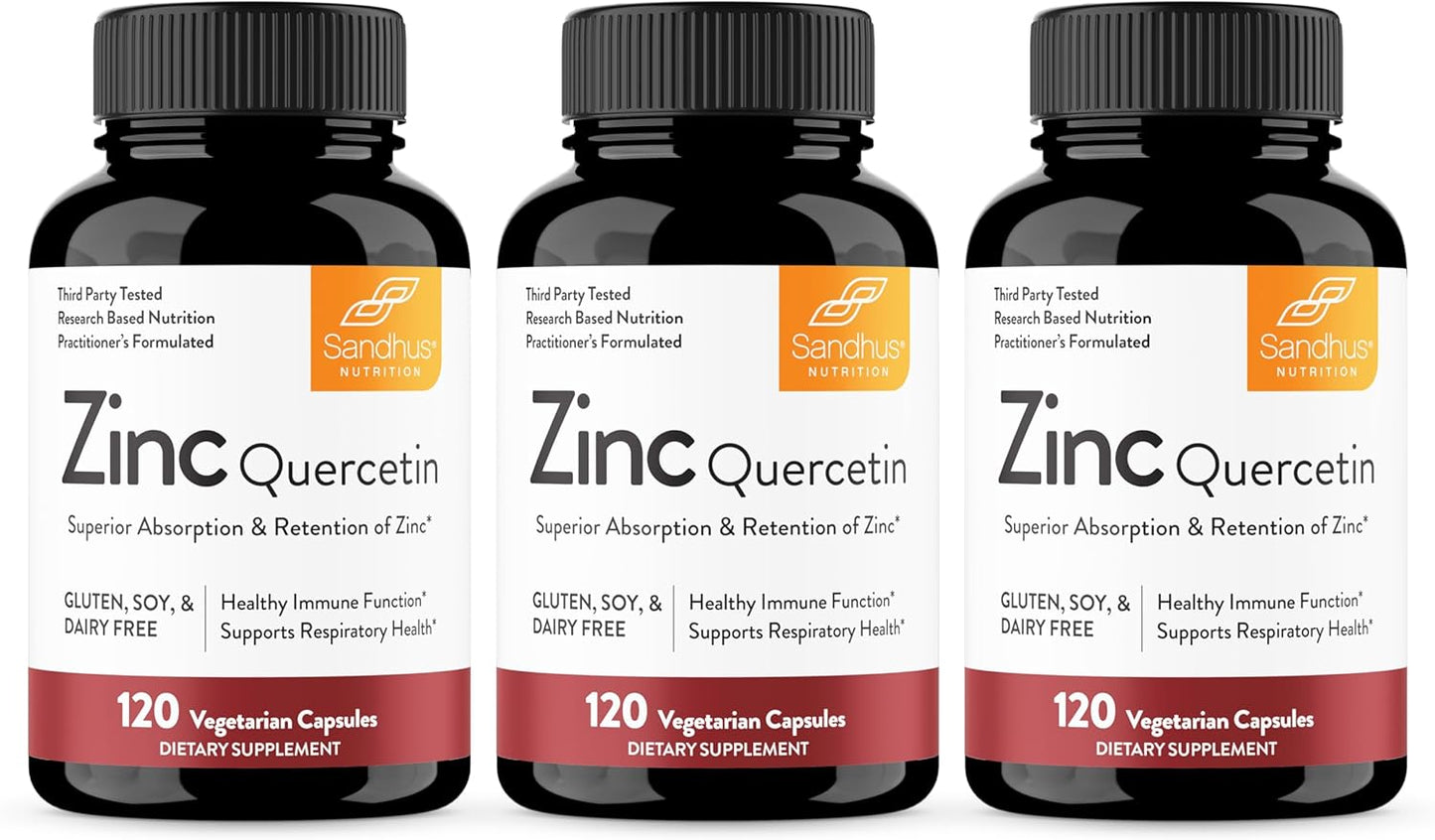 Zinc Quercetin 120 Vegetarian Capsules for Immune Support
