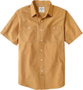 Dubinik Mens Short Sleeve Button Down Casual Cotton Chambray Shirt