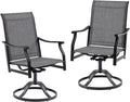 360Swivel Patio Dining Chairs Set of 2 - Ergonomic Outdoor Seating