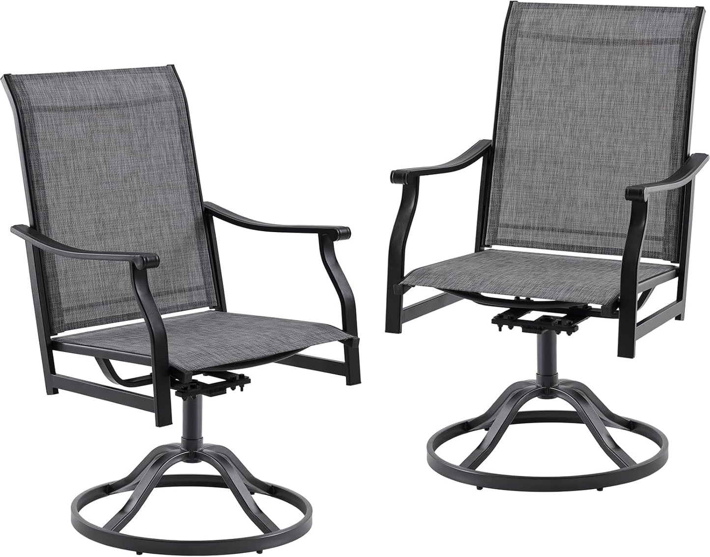 360 Swivel Outdoor Dining Chairs Set of 2 for Patio Comfort