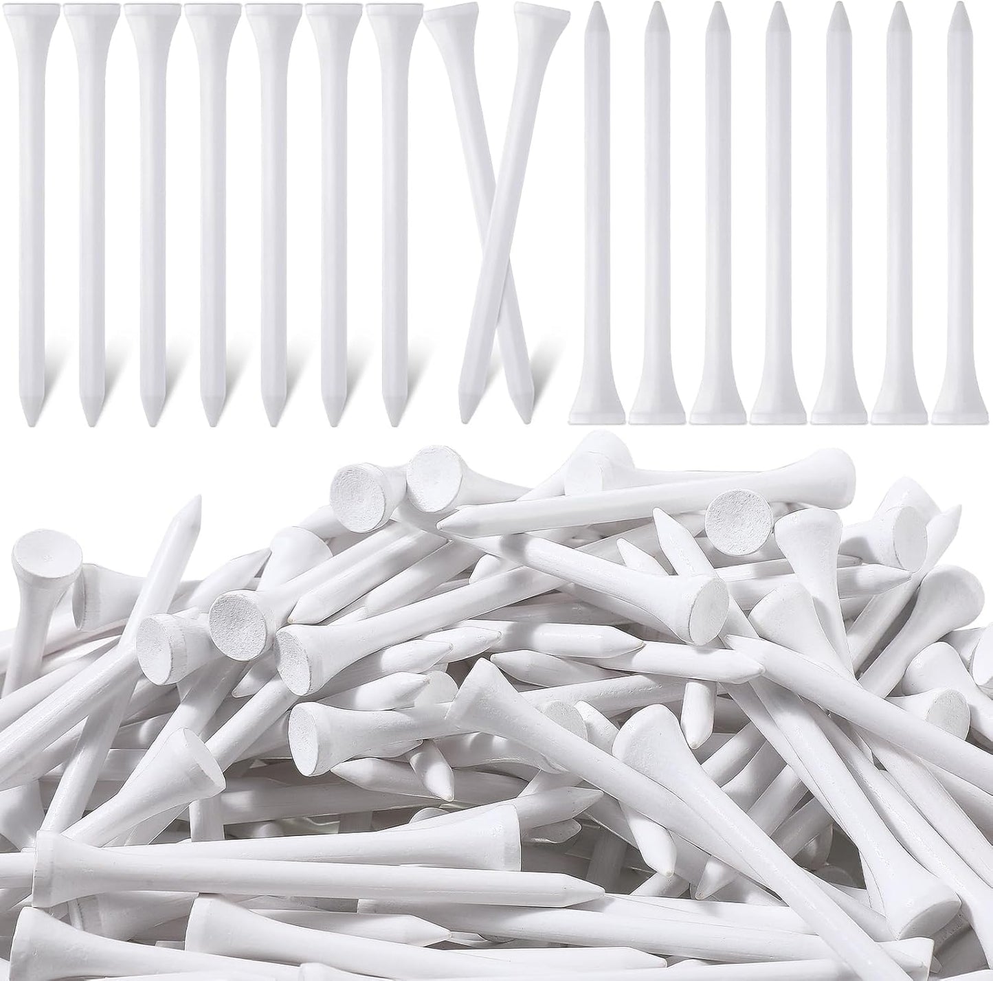 Mudder 2000 Pcs Bamboo Golf Tees for Men, Women, and Kids