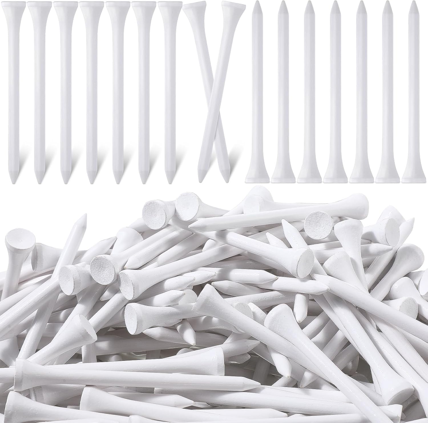 Mudder 2000 Pcs Bamboo Golf Tees for Men, Women, and Kids