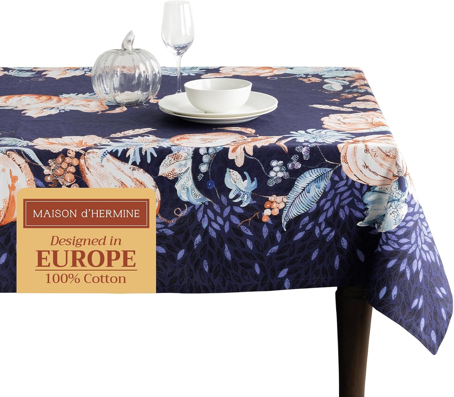Maison d' Hermine 54 x 54 Inches Cotton Table Cloth for Dining