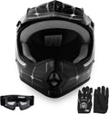 SLMOTO Youth & Kids Motocross Helmet Black Spider - Safe, Lightweight
