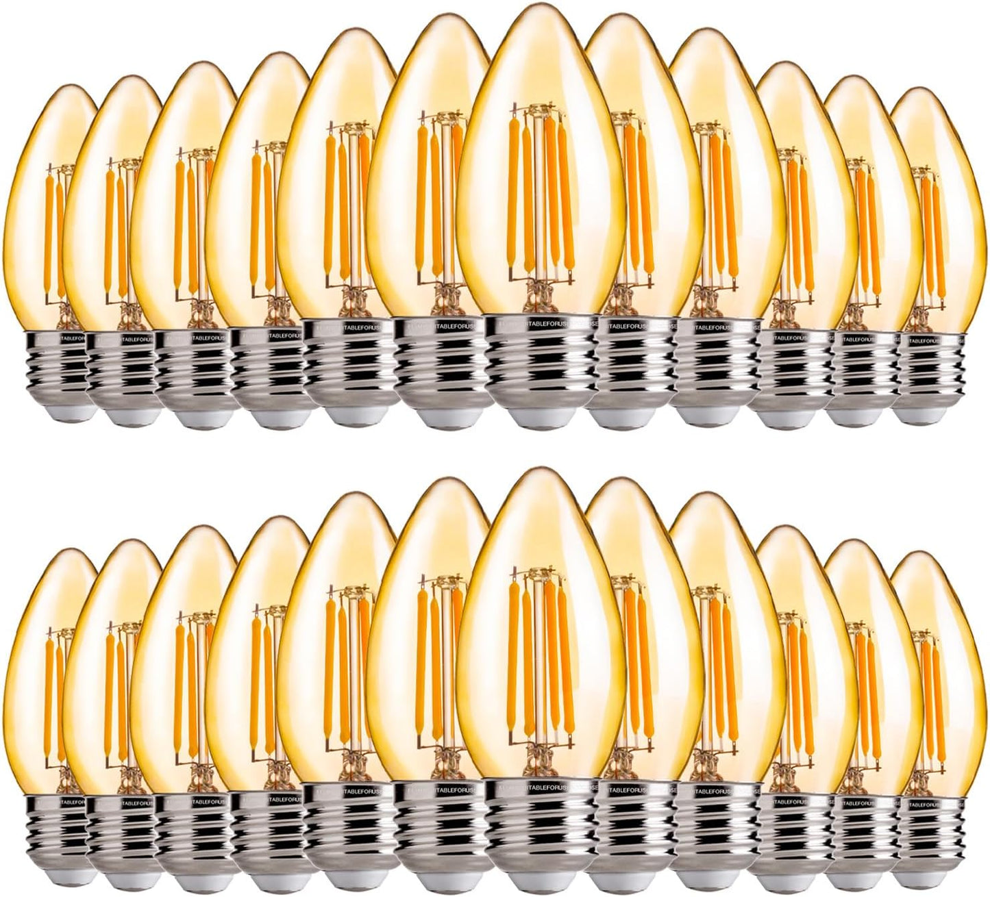 Dimmable Amber LED Chandelier Light Bulbs for Elegant Lighting
