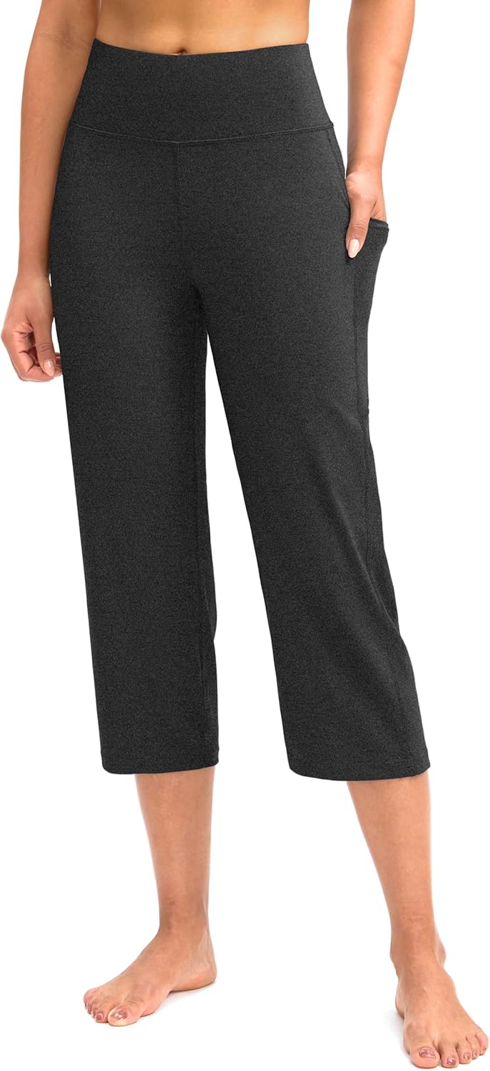 High Waist Yoga Capris with Pockets by G Gradual