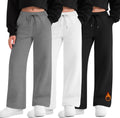 3 Pack Girls Sweatpants Fleece Lined Wide Leg Drawstring - Warm, Cozy