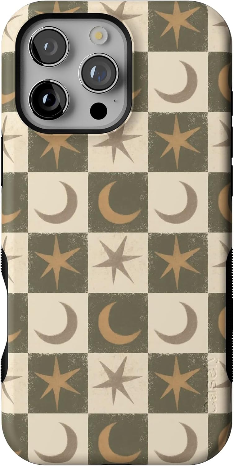 Casely iPhone 16 Pro Case - Mystic Moonstar Green Celestial
