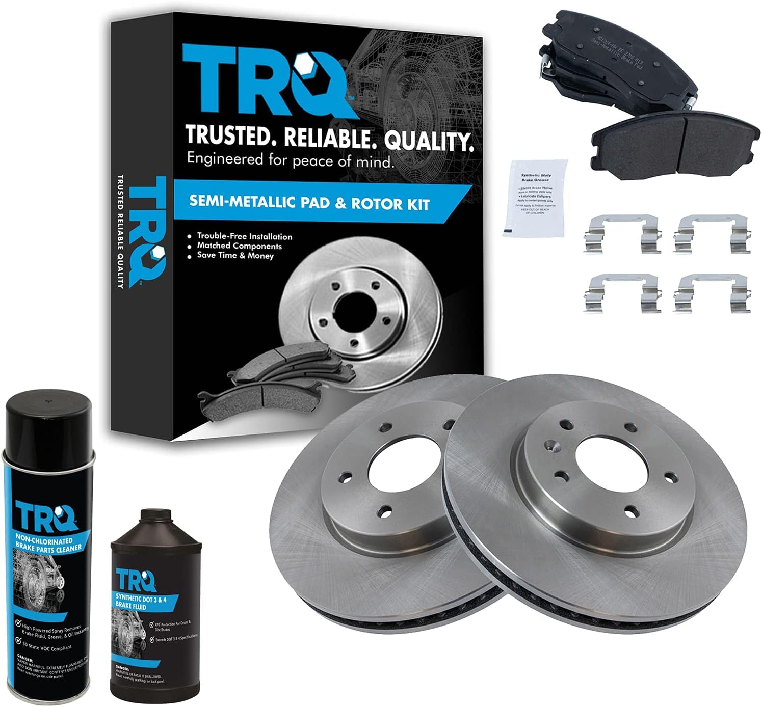 TRQ Front Brake Pad & Rotor Kit for Chevrolet Captiva Sport