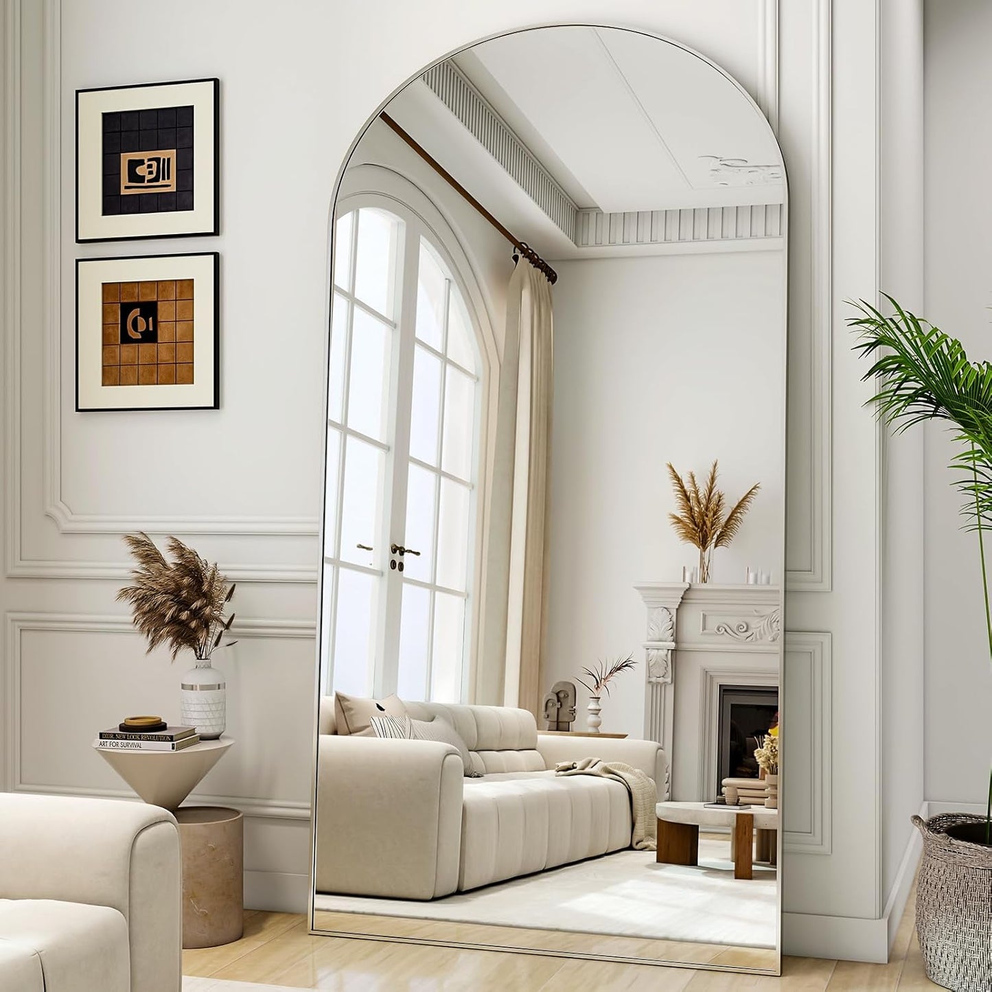 36x78 Extra Large Arched Full Length Mirror for Home Decor