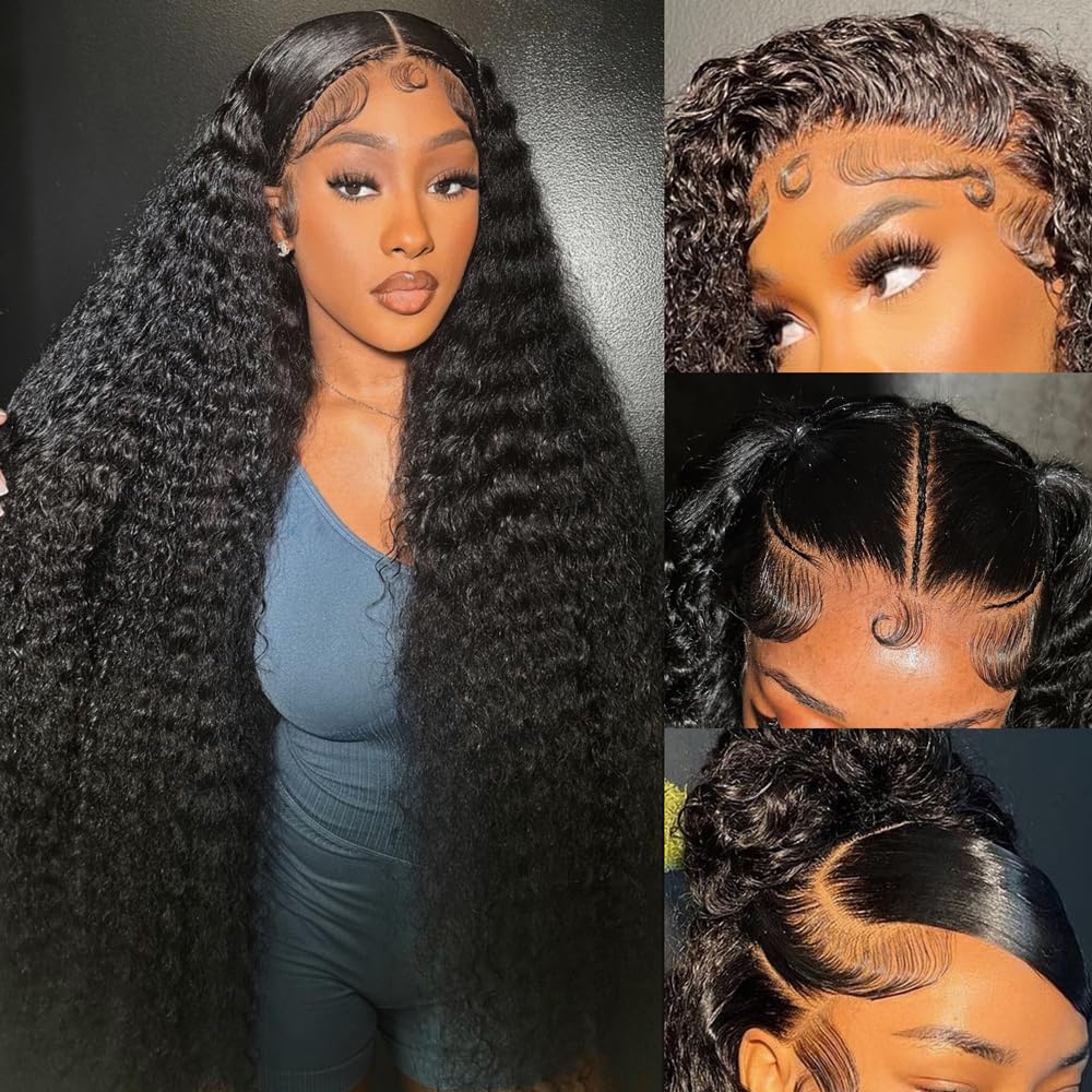200% Density 24 Inch Deep Wave Lace Front Wigs for All Occasions