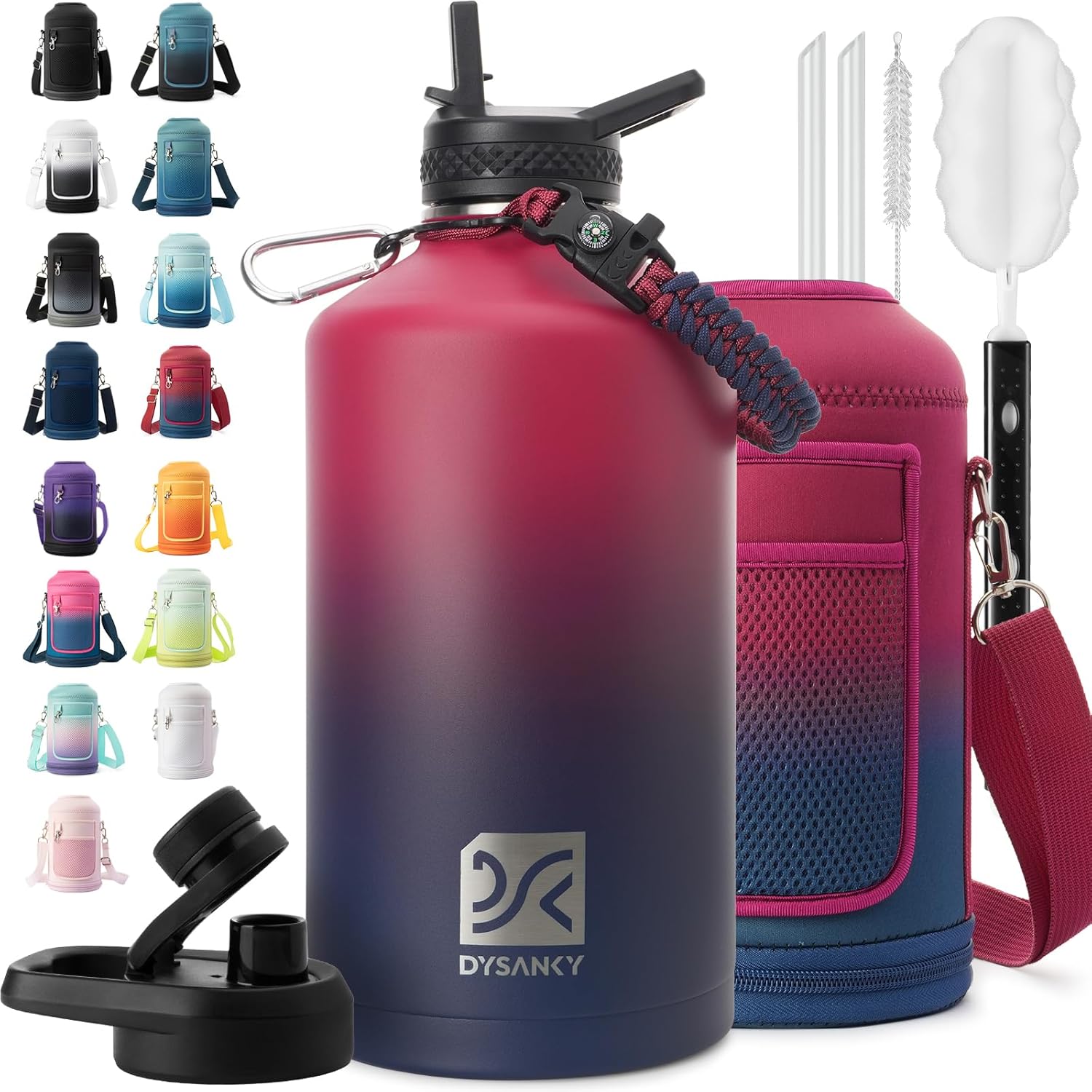 1 Gallon Insulated Water Bottle for Gym and Hiking Adventures