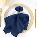 Navy Blue Seamless Dinner Napkins Set of 50 for Events
