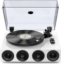 All-in-One Record Player with Wireless Input - High Fidelity Turntable