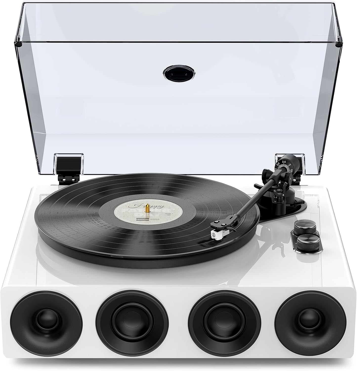 All-in-One Record Player with Wireless Input and High Fidelity