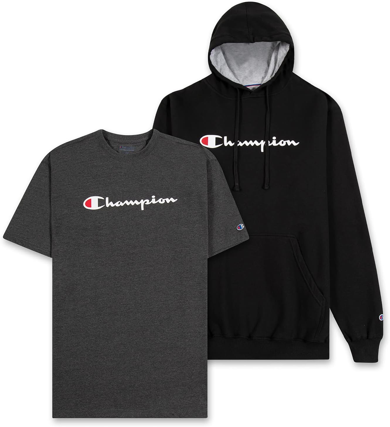 Champion Big & Tall 2-Pack: Comfy Pullover & Tee!