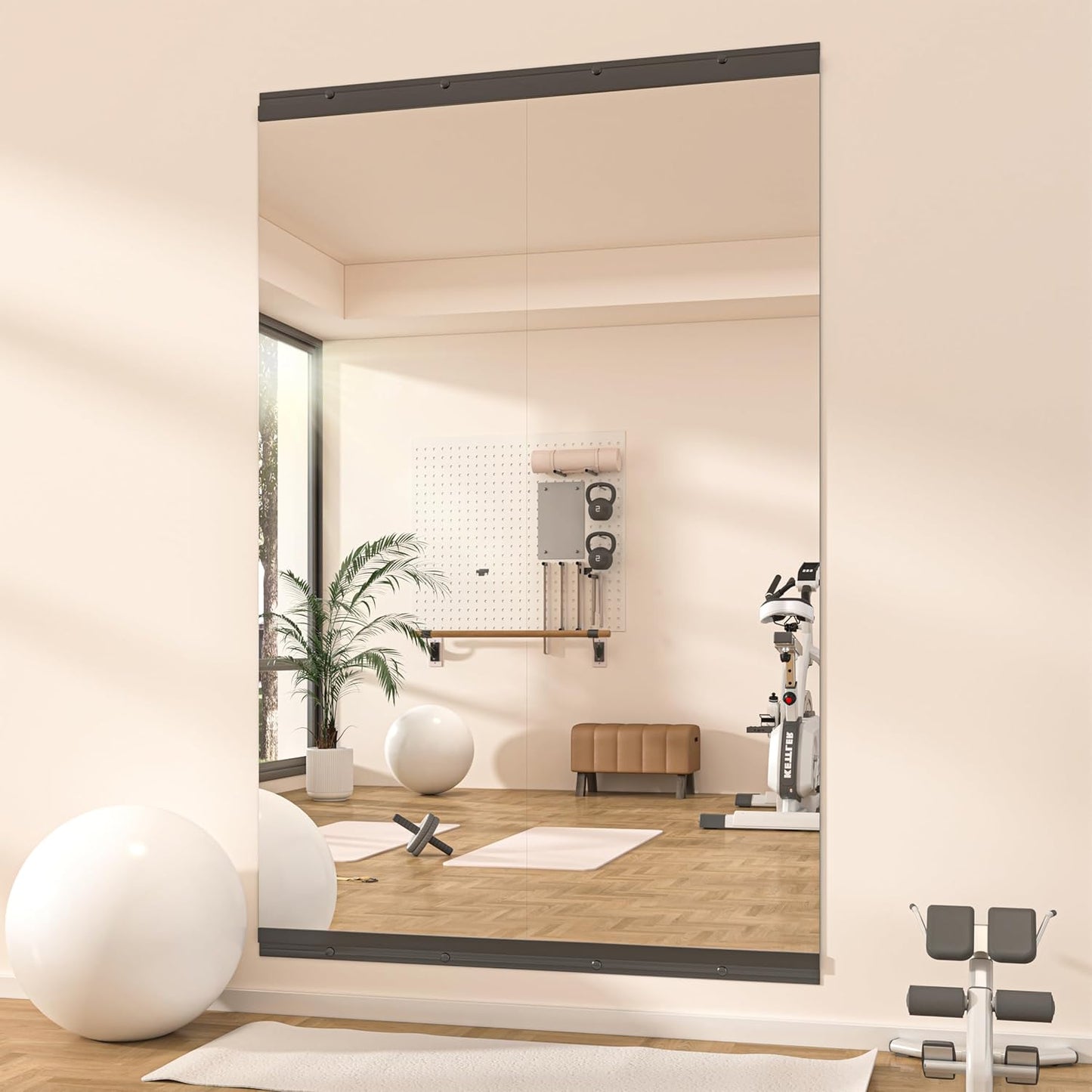 Hasipu 55ft'x17ft' Full Length Wall Mounted Gym Mirror for Fitness