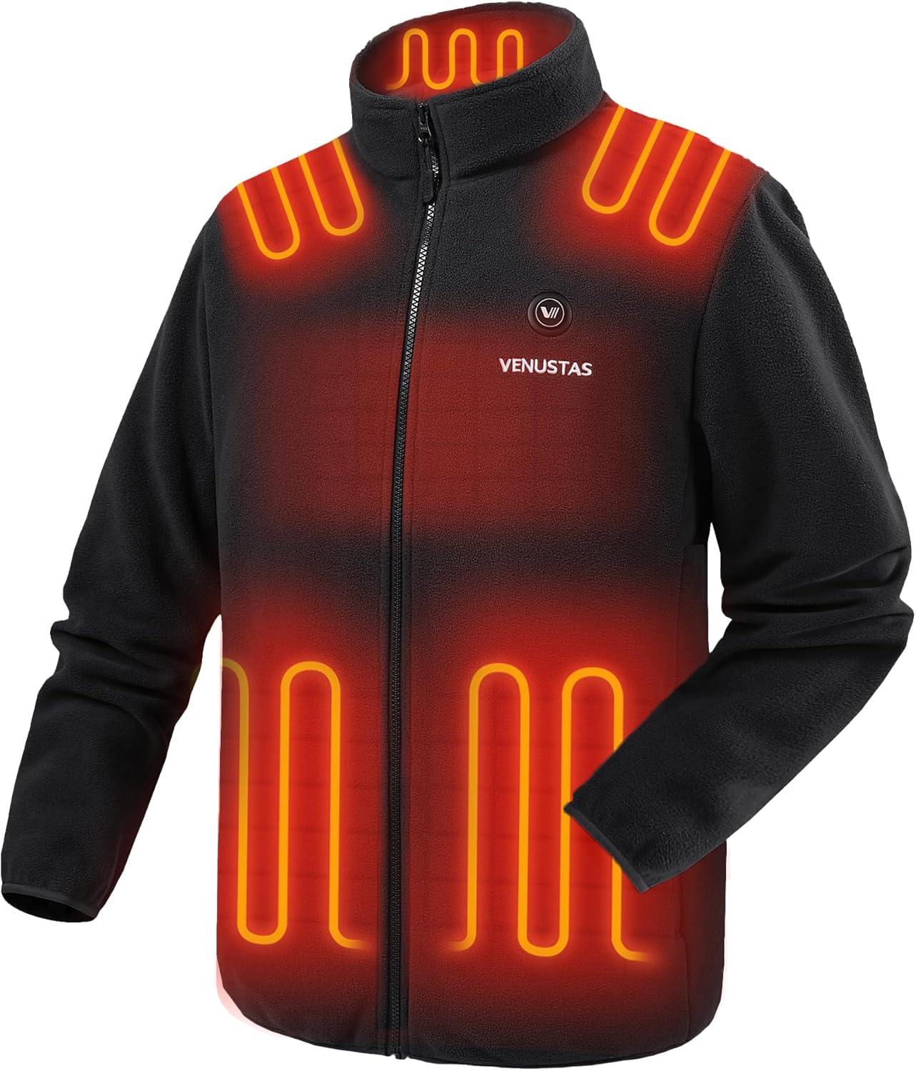 Venustas Men's Fleece Heated Jacket for Ultimate Warmth