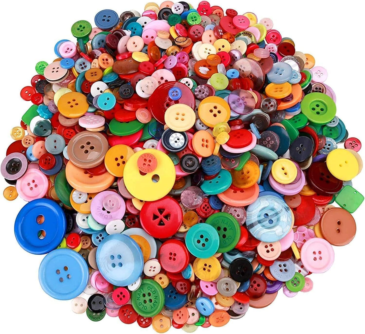 Greentime 4800-5000PCS Colorful Round Resin Buttons for Crafts