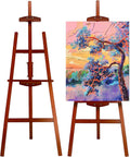 Adjustable Wooden Painting Easel Stand up to 43in - Foldable Walnut