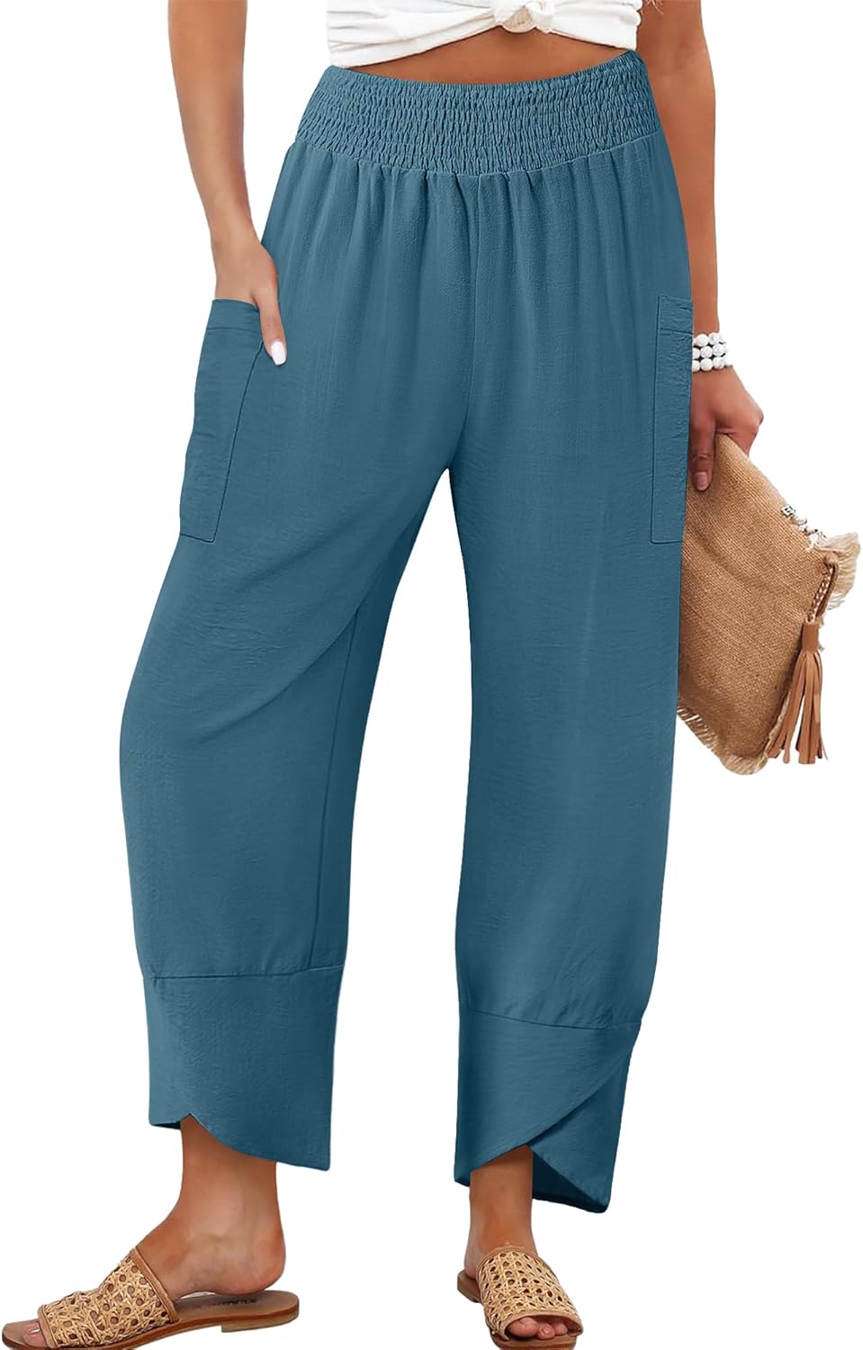Women's Summer High Waisted Baggy Pants for Effortless Style