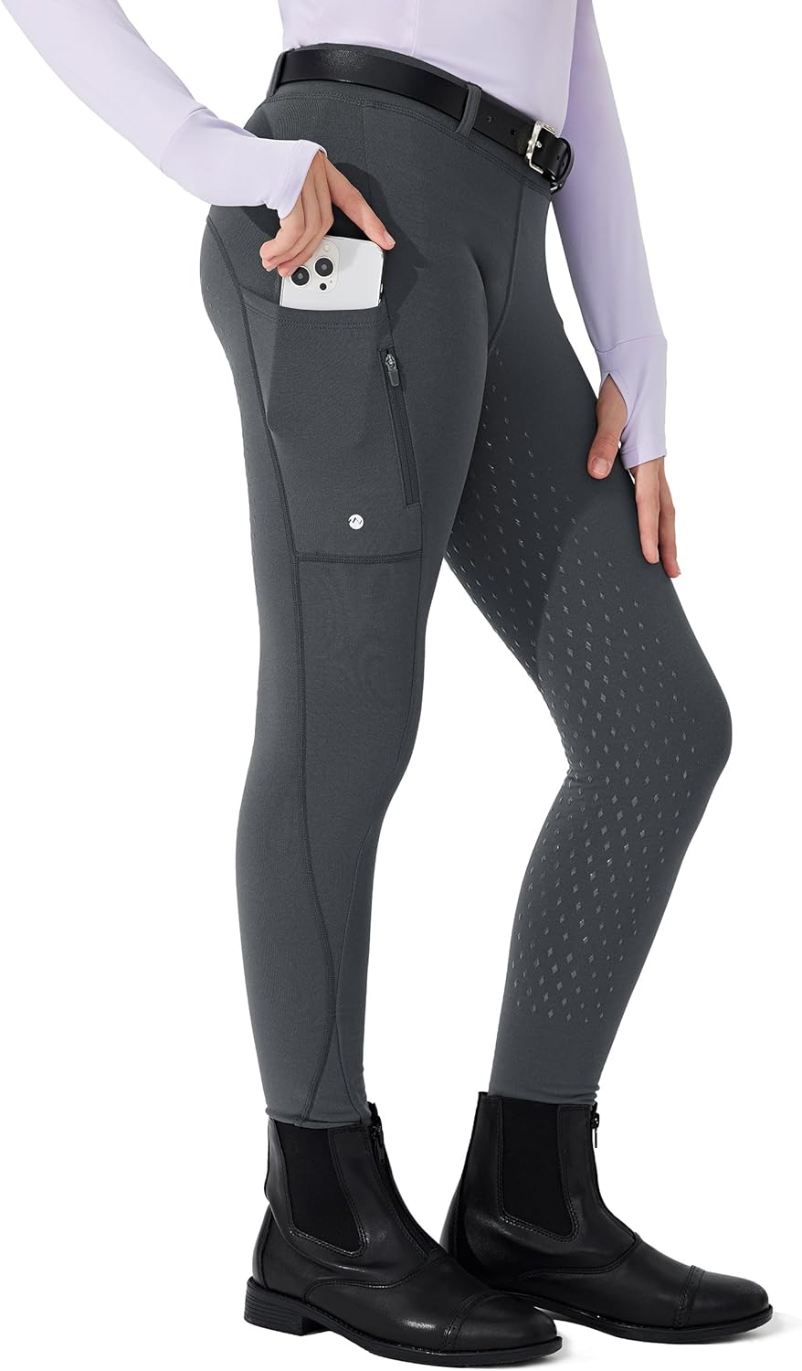 Willit Girls Fleece Horse Riding Pants for Winter Riding Tights
