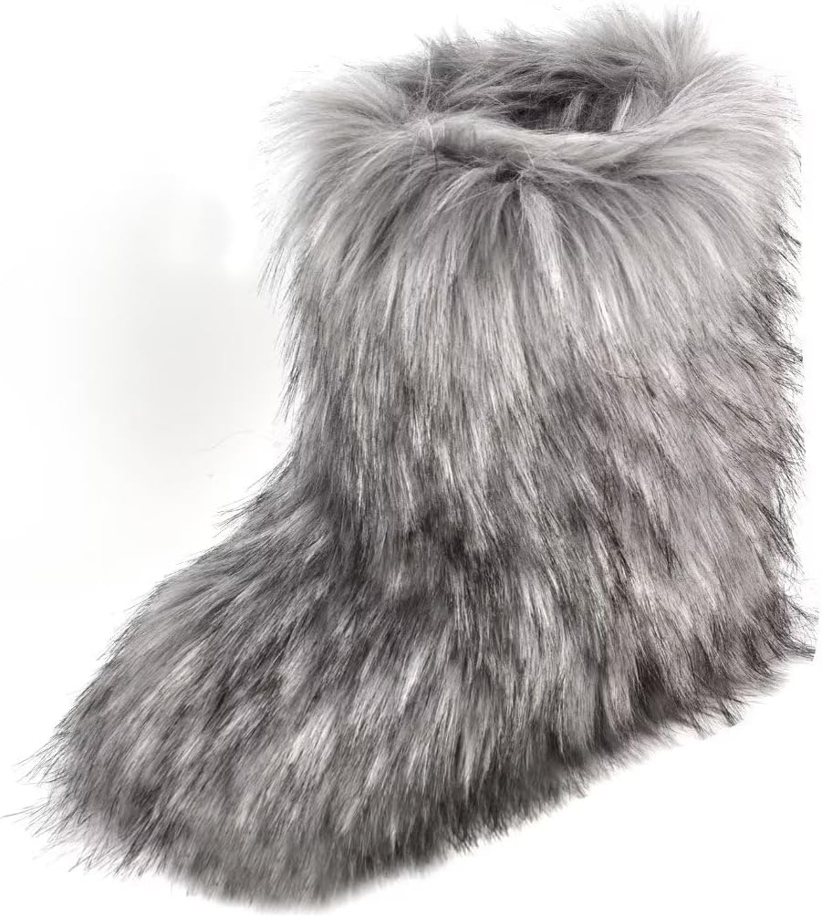 Fashion Fur Boots for Women - Comfy Plush Warm Snow Booties