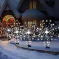 Solar Garden Firework Lights Outdoor Waterproof 4 Pack - Sparkling