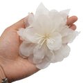 10.5cm SPECIAL Leaf Shape Petal Chiffon Flower Brooch Pin - Timeless